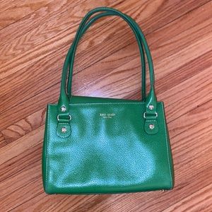 Kate Spade ♠️ leather shoulder bag. Kelly green. Great condition.
